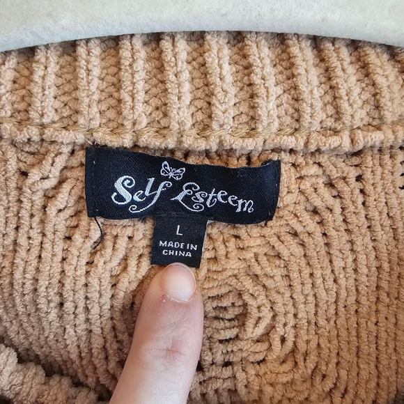 Self Esteem Sweater, L, Camel - Picture 5 of 7